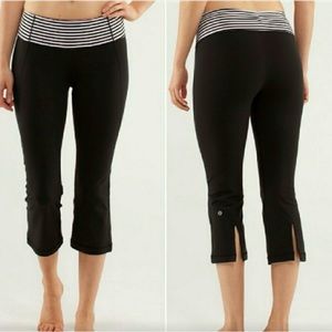Lululemon Gathered & Crow Cropped Leggings Size 6